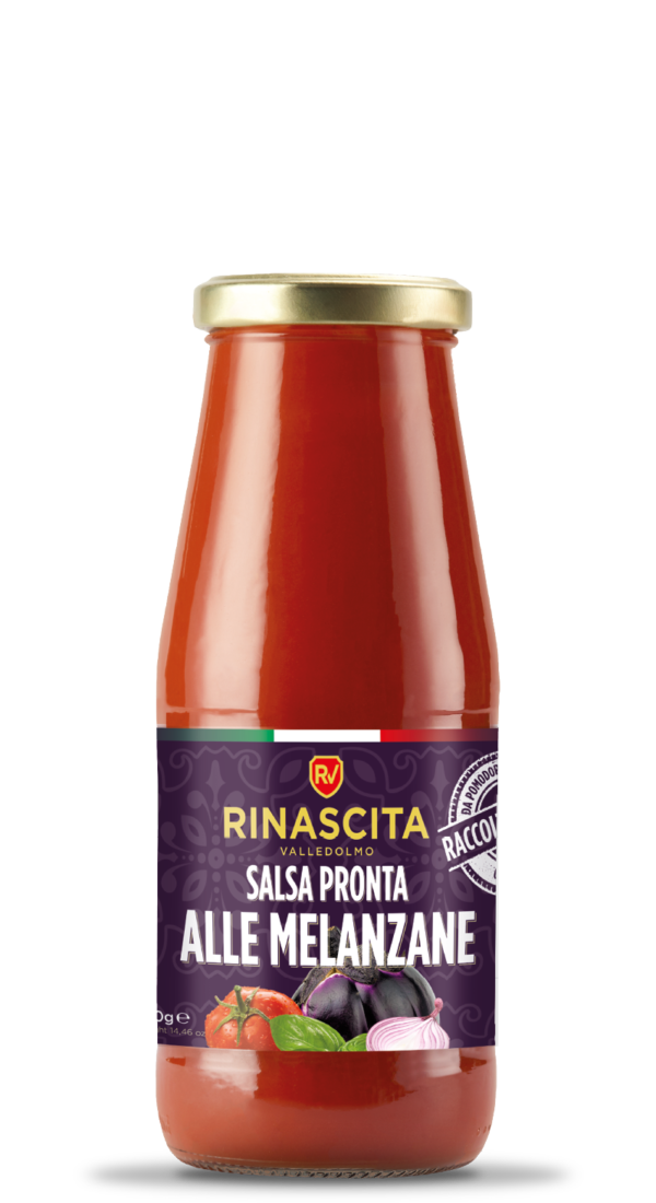 salsa pronta alle melanzane rinascita bio 410g